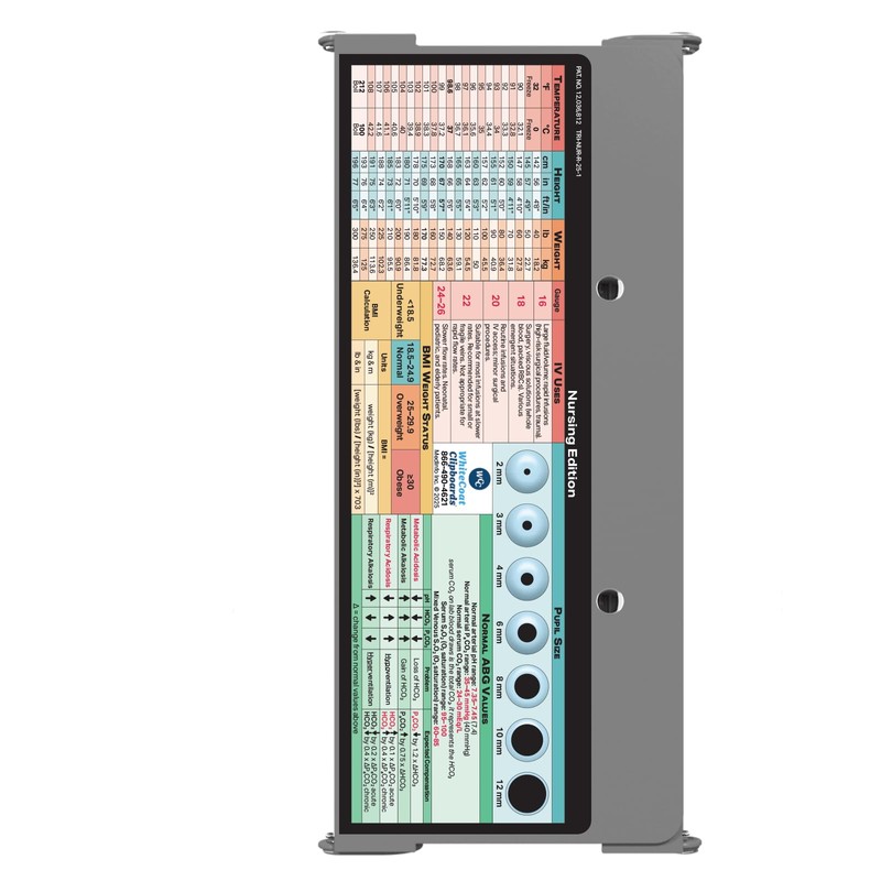 Whitecoat Clipboard® Trifold - Nursing Edition (Silver, Trifold)