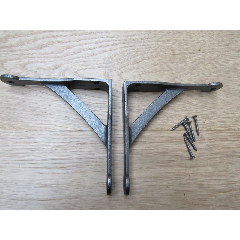 Ironmongery World Pair Of Cast Iron Penny End Rustic Shelf