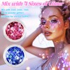 12 Colour Face Glitter Chunky Sequins and Fine Glitter Mix