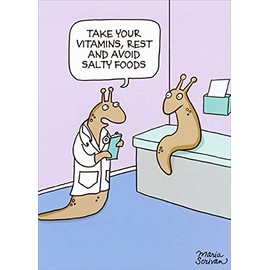 Oatmeal Studios Avoid Salty Foods Funny/Humorous Get Well Card