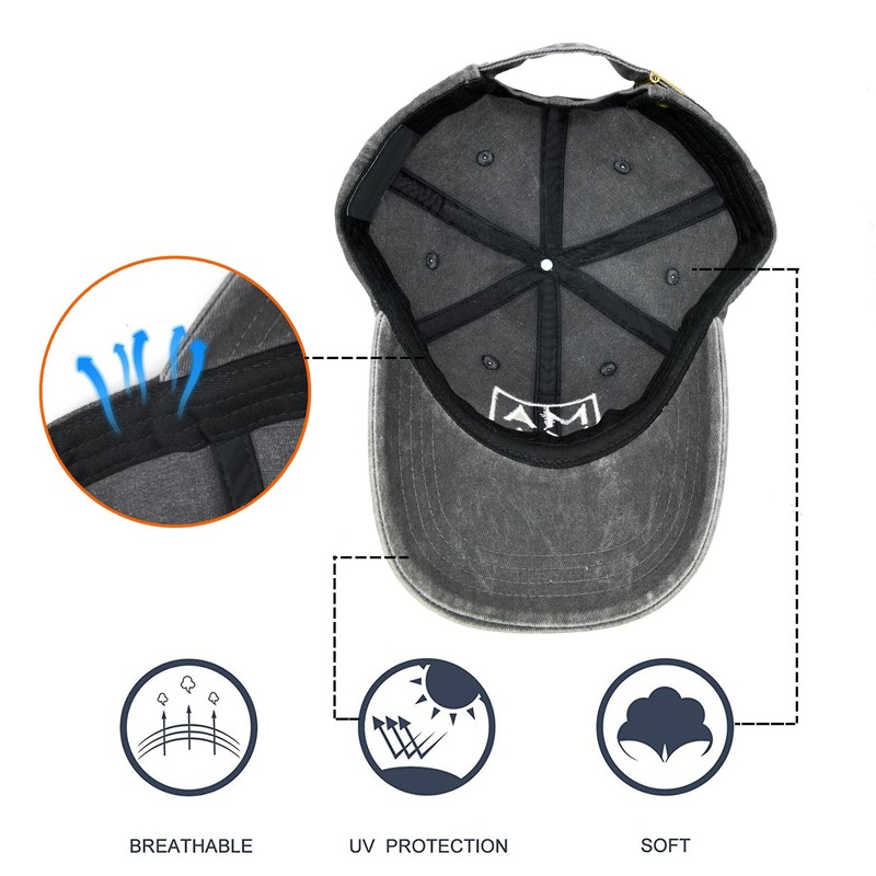 MINYJHZ Men's Dog Dad Washed Adjustable Baseball Cap Dog Lover
