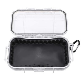 Outdoor Storage Case,Portable Shockproof Carry Box Container for Outdoor Survival Fishing (Transparent)