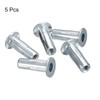 uxcell 1/4-20 Multi-Grip Rivet Nuts, 5pcs Pre-Bulbed Shank Flat Head