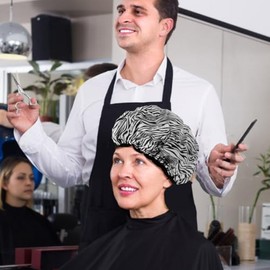 Ipetboom Gorro Trmico Para Cabello 2 Piezas Doble Capa Impermeable Autocalentable Antiesttico Ideal Para Tratamientos Capilares Y Mascarilla Capilar  