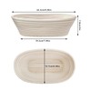 2 Packs 10 inch Oval Shaped Banneton Proofing Basket Set,