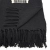 SARO LIFESTYLE Fringe Line Throw Blanket, Natural, 50"x60"