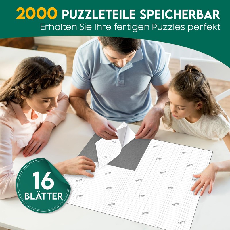 Nariolar Ultra Adhesion Puzzle Glue Sheets; 16 Jigsaw Puzzle Saver