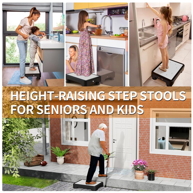 Ronlap One Step Stools for Adults, Portable Safety Step Platform