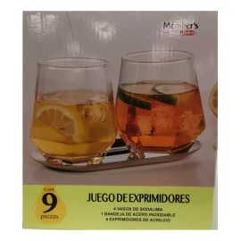 Member's Choice Juego De Servicio Vasos Sodalima Con Exprimidores