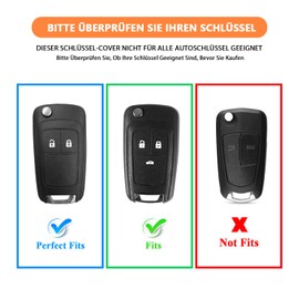 FT Funtor Car Key Cover for Vauxhall, TPU Silicone Gold Border Remote Key Protective Cover, 2 Buttons Remote Key Fob Cover Compatible with Vauxhall Astra Insignia