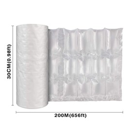 JZBRAIN Air Cushion Film Air Bubble Bags Wrap Packing Roll,1 Roll 300mm X 250mm X 200m X 0.02mm Air Cushion Films ONLY Compatible with JZBRAIN Air Pillow Maker Air Cushion Machine (73004)