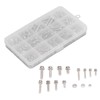 360pcs Screw Nut Set Stainless Steel Flat Washer Spring Washer