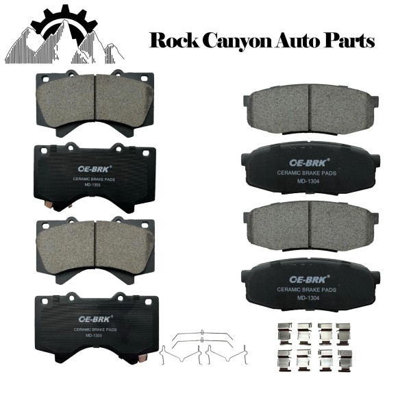 Rock Canyon Auto Parts Front Rear Ceramic Brake Pads for