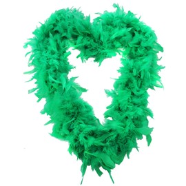 PACK OF 3 GREEN FEATHER BOAS PERFECT FOR FANCY DRESS 180CM LONG AND 80GR FEATHER BOAS PERFECT FOR STAGS, FANCY DRESS OR FANCY DRESS PARTIES IN PACKS OF 3