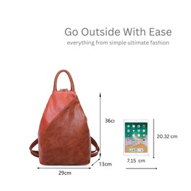 BagDesign Women's Triangular Backpack Stylish Rucksacks Fashion Casual Work School Daypack -LILAC