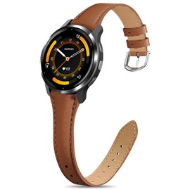EverAct Slim Leather Band Compatible with Garmin Garmin Venu 3 45mm Watch Band/Venu 4 45mm/Venu 2/Vivoactive 4, 22mm Genuine Leather Thin Narrow Replacement Strap for Forerunner 265/255/255 Music