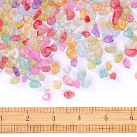 Pack of 300 Gemstone Beads with Bore Gemstones with Hole Irregular Gemstone Beads for Threading Gemstone Beads with Hole for Jewellery Making, Earrings, Ring, DIY Accessories (Colour)