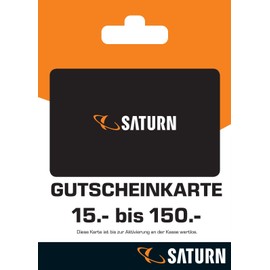 Saturn Voucher card – for Germany – voucher by post.