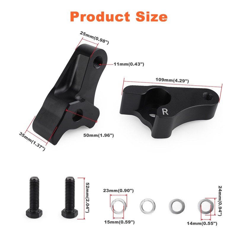 2 Inch Lowering Blocks Kit Fits 2002-2023 HarleyTouring Models/Road Glide/Street