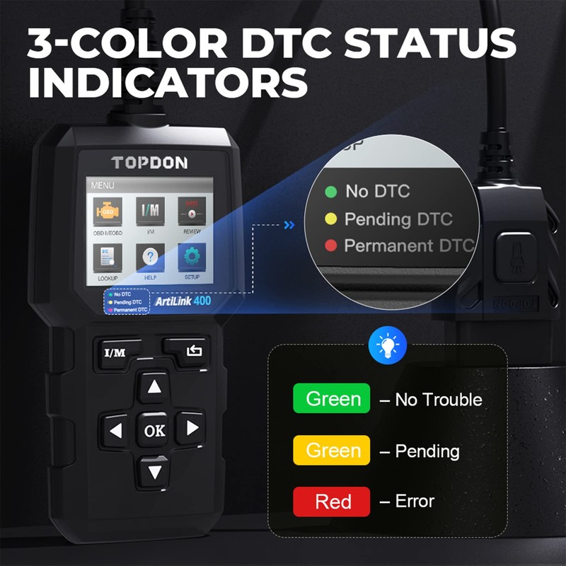 TOPDON AL400 OBD2 Scanner, Full OBDII Code Reader, Check Engine