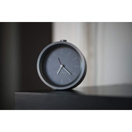 Philippi Tempus Alarm Clock Aluminium, 5 x 9.4 x 9.4 cm, gray