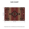 Southwestern Placemats Set of 4, 12x18 Inch Rusty Red Tribal