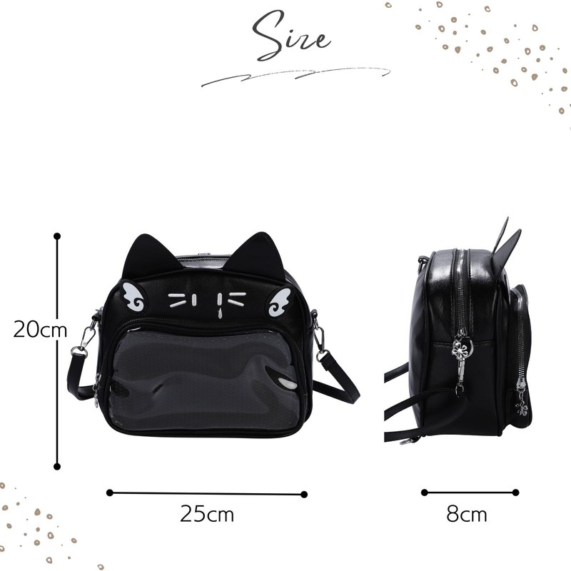 Harugio Shoulder Bag, Cat, Pain Bag, Shoulder Bag, Small, Pain