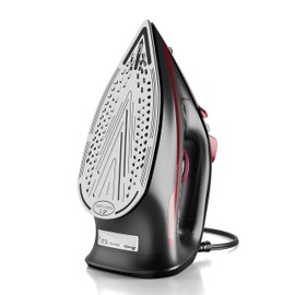 Sundu Steam Iron for Clothes with Rapid Heating Ceramic Coated Soleplate, 1500W with Precise Thermostat Dial, Self-Cleaning, Auto-Off, 15.21oz Water Tank for Home Clothes Ironing Use, Red