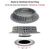 Seatery Bathtub Drain Hair Catcher with Drain Plug, Silicone Tub