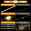 Fomcet Black Tulle Backdrop Curtains with Lights String 10FT X