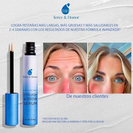 Terez & Honor Suero para Crecimiento de Pestañas 3 mL - Sérum Coreano para Pestañas Más Largas, Densas y Voluminosas - Fortalecedor de Pestañas para Mujeres y Hombres