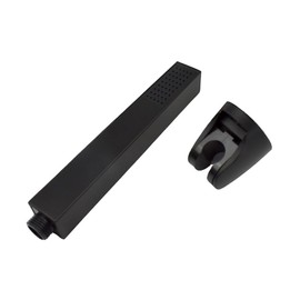 Black Cube Shower Head with Bracket - Modern Bathroom Tap with Elegant Design