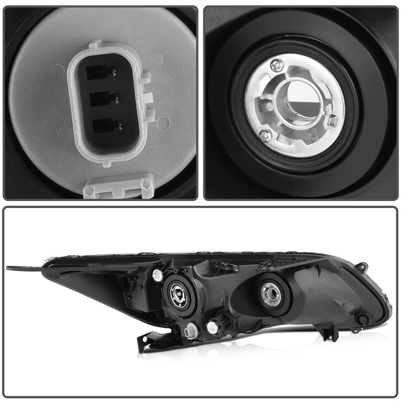 OCPTY Headlight Assembly Pair Replacement for Honda for Accord 2013-2015