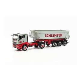 herpa 316651 | Miniature Model | MAN TGS NN (4x4) | Schmitz Round Recess Semi Trailer | Schlenter Aachen | Scale 1:87 | Collector's Item