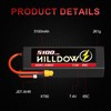 Hilldow 7.4V Lipo Battery 2S 85C 5100mAh Lipos Hard Case