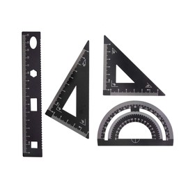 EXCEART 1 Juego 4 Piezas Kit De Geometría Matemática Juego De Reglas Matemáticas Regla De Sastre Herramienta De Dibujo De Geometría De Regla De Triangular Traje Conjunto De Reglas 15c Mini