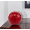 Homeroots 4" Red Aluminum Decorative Orb Tabletop Sculpture