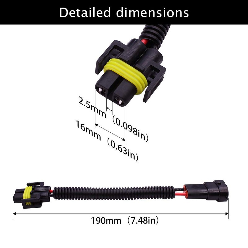 HUIQIAODS Female Connector Plug Wire Harness Socket Adapter for Car
