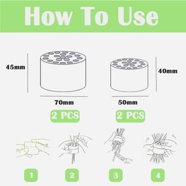 4 x Ikebana Twister, Hanataba Flower Holder, ikebana Vase, Hanataba Flower Holder, Flower Stem Holder, Spiral Handle Holder, Flower Stem Holder, for DIY Flower Holder for Plant Fixation