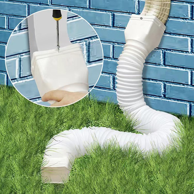 2 Set Gutter Downspout Extension Flexible 21in to 58in Drainage