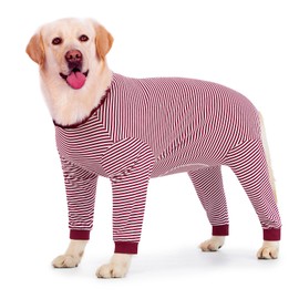 Axcimond Dog Recovery Suit - Long Sleeve Onesie with Zipper for Post-Surgery & Wound Protection, Cone Alternative