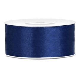 25 Metres Satin Ribbon Dark Blue 38 mm Dark Blue Decorative Ribbon Dark Blue Gift Ribbon Navy Wide Ribbon Blue Bow