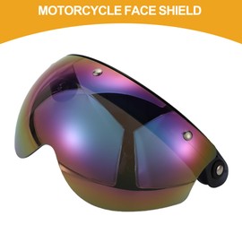 Partuto 1pc Universal Motorcycle Face Shield - Motorcycle Helmet Visor Replacement Anti-UV - Resin Assorted Color