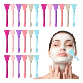 24pz Brocha Espátula Aplicador Mascarilla Facial Silicona
