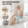 KUKGHWA Acrylic Small Shower Stool for Inside Shower - Waterproof