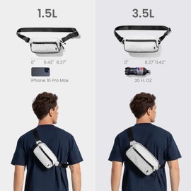 tomtoc 1.5L X-Pac Sling Bag, Crossbody Bag Minimalist Chest Shoulder Pack for Men and Women, Water-resistant Lightweight Carry Casual Bag for Travel, Work