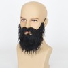 Yan Dream Black Fake Beard with Mustache Big Full Grey