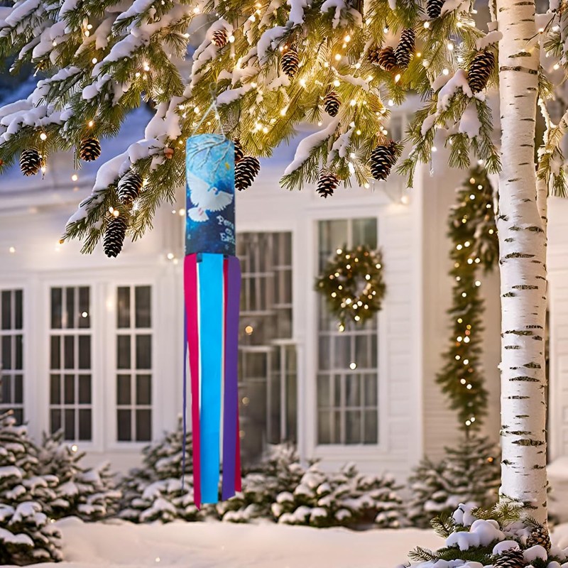 Peace Dove Windsock Durable Outdoor Hanging, 40 Inch Seasonal Farmhouse