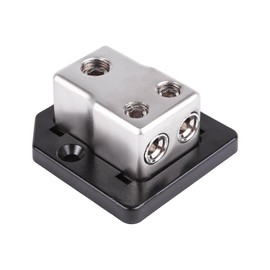 Skar Audio x1 0/4 Gauge Input to x2 4/8 Gauge Outputs Power Distribution Block (SK-DIST-BLK1)