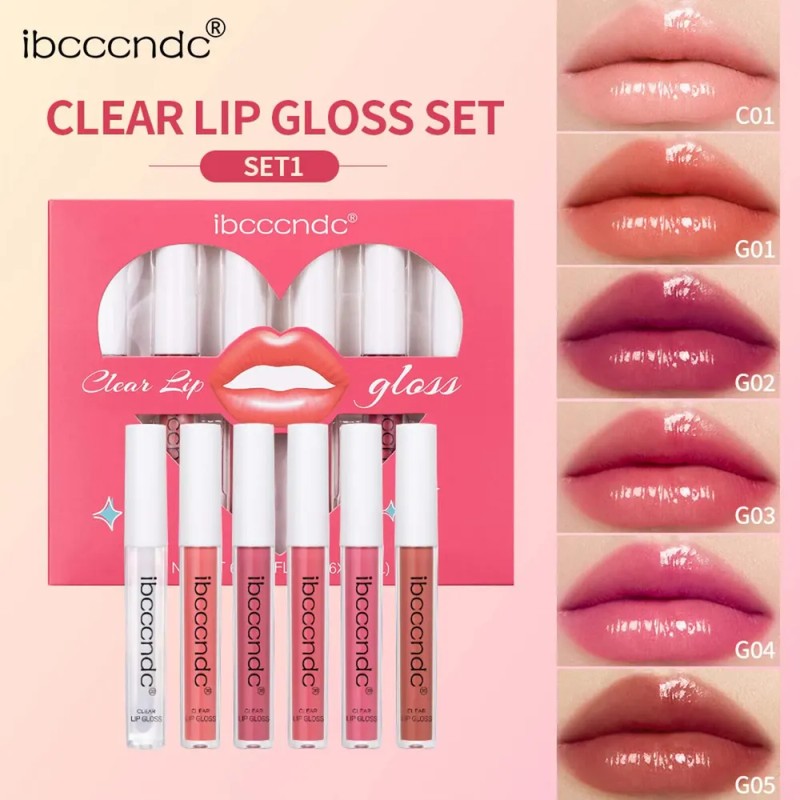 Set De Pintalabios Transparentes Clear Lip Gloss Set 2,5 Ml